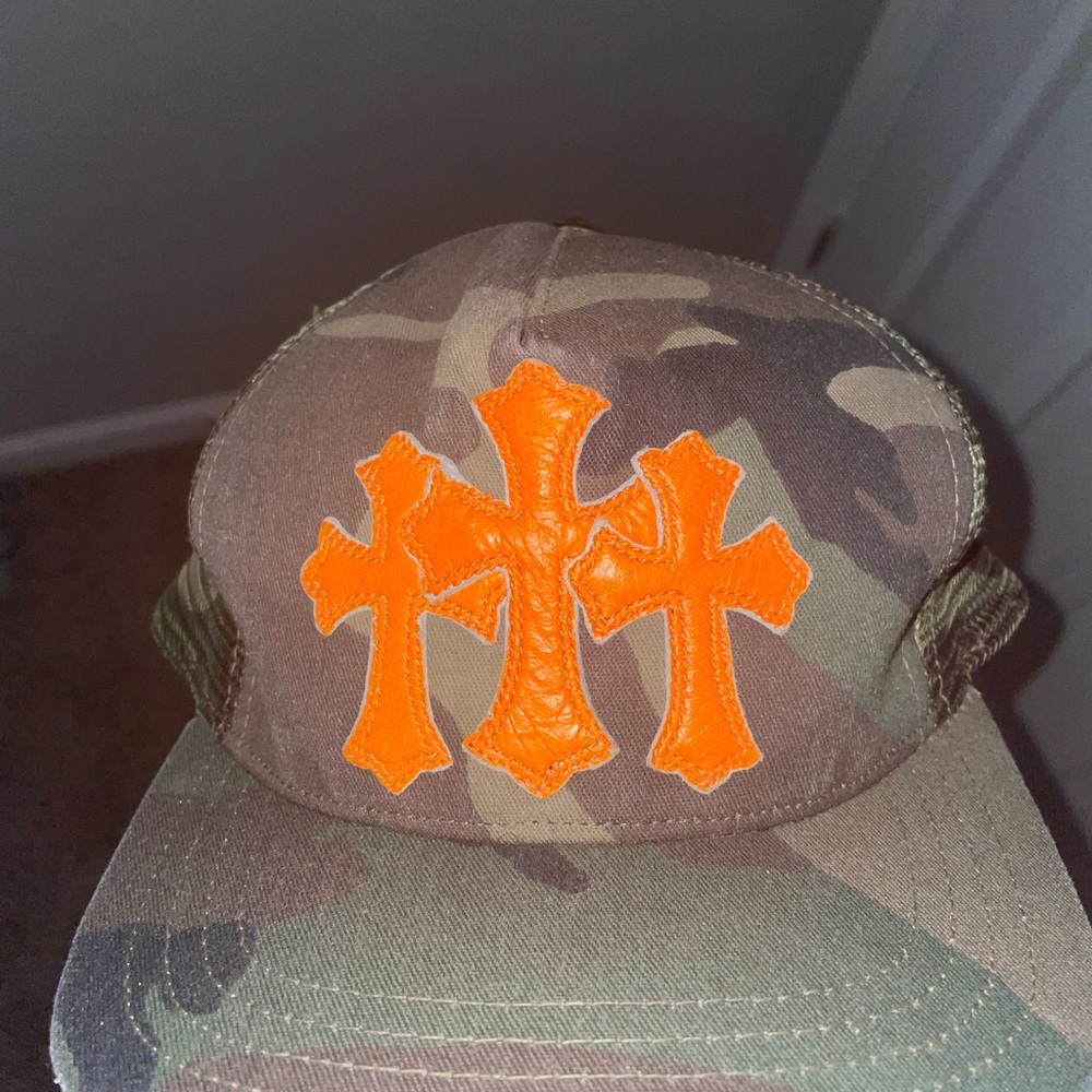 Chrome Hearts Green and Orange Hat triple cross